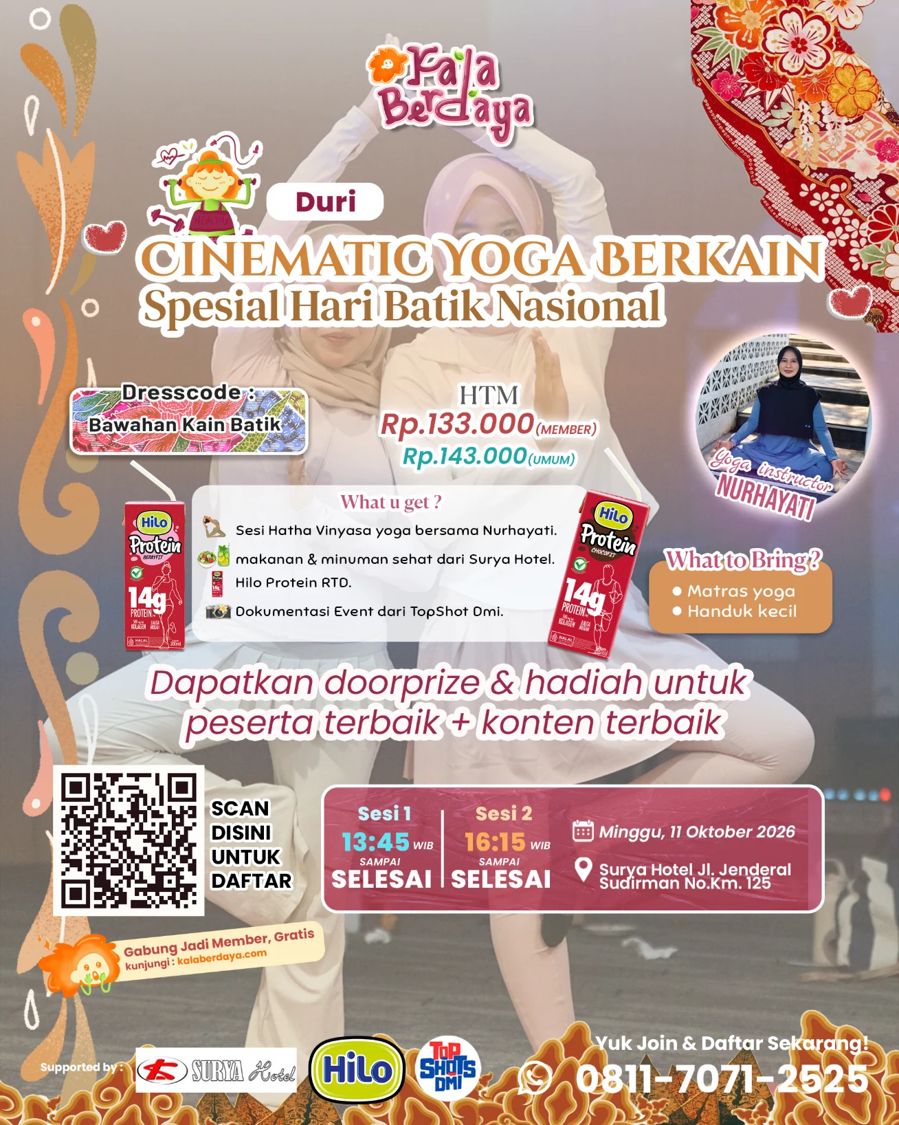 Poster Cinematic Yoga Berkain Duri