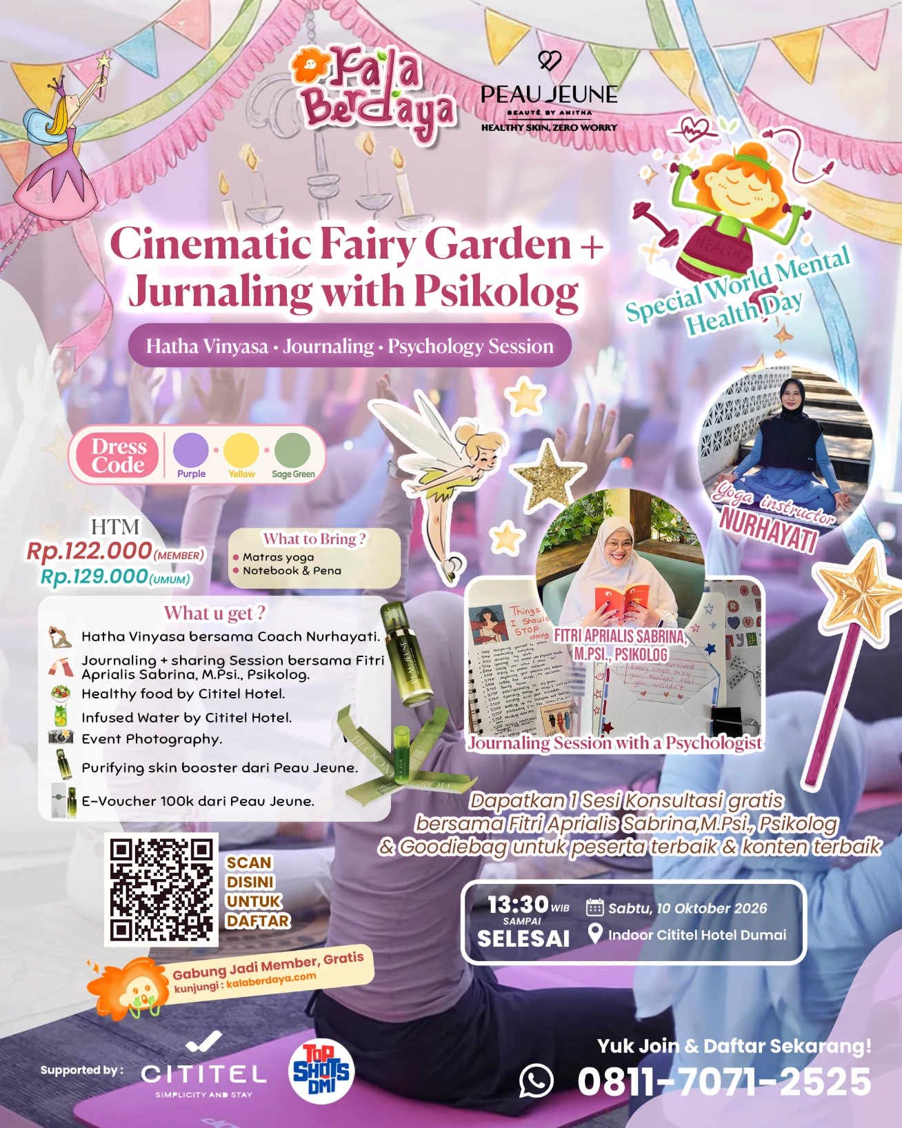 Poster Cinematic Fairy Garden + Jurnaling with Psikolog